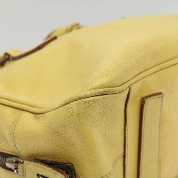 PRADA Hand Bag Leather Yellow Auth cl744 - Picture 15 of 16